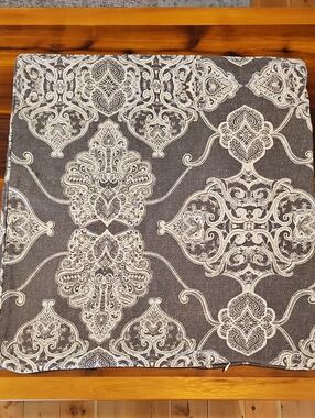 Pottery Barn Gray and Cream Damask Pillow Cover
